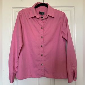 Pink Versace jean’s signature collared button up